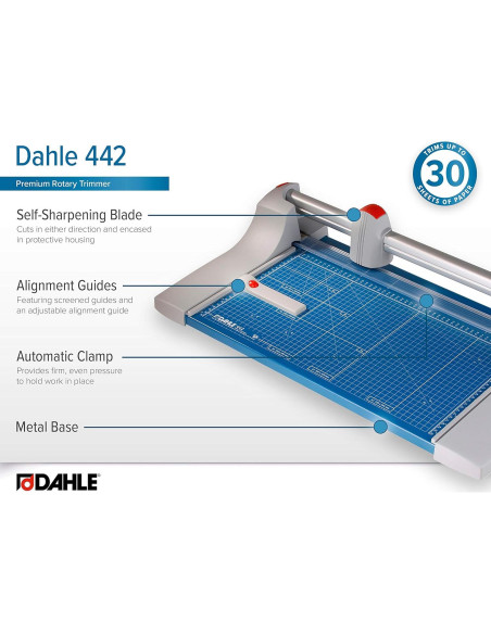 Cortadora de Papel Dahle 442, 50.8 cm, Autofilante, Alemana Cortadora de Papel Dahle 442, 50.8 cm, Autofilante, Alemana