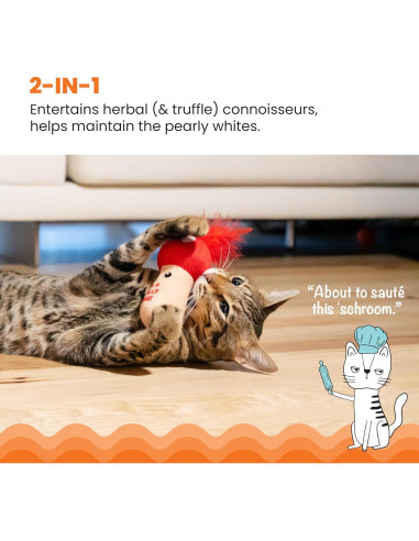 Juguete para Gatos Catstages Hongo con Hierba Gatera y Dental