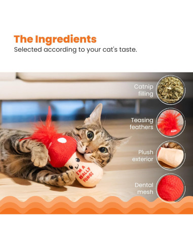 Juguete para Gatos Catstages Hongo con Hierba Gatera y Dental