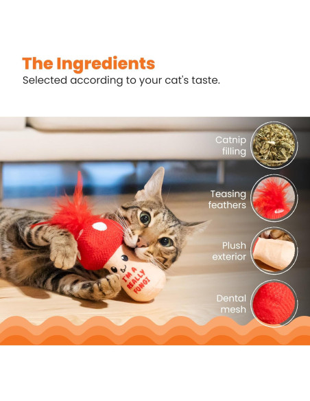 Juguete para Gatos Catstages Hongo con Hierba Gatera y Dental Juguete para Gatos Catstages Hongo con Hierba Gatera y Dental