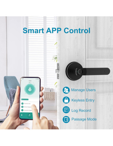 Cerradura Biometrica Foxgard FDA01 con Control APP y Huella Digital