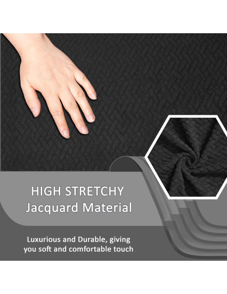 Cubre Sofá Recliner ULTICOR Jacquard 8 Piezas 3 Asientos Negro Cubre Sofá Recliner ULTICOR Jacquard 8 Piezas 3 Asientos Negro
