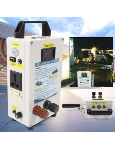 Generador Manual Portátil Kaibrite TK-150W-S 150W 12V USB