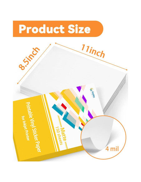 Papel de Etiquetas Mate Gwybkq 150 Hojas 21.6x27.9 cm Papel de Etiquetas Mate Gwybkq 150 Hojas 21.6x27.9 cm