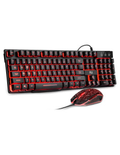 Conjunto Teclado y Ratón Rii RK108 Retroiluminado LED