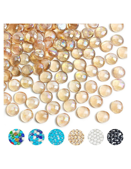 Perlas de vidrio YISZM 1 kg rosas para jarrones y acuarios Perlas de vidrio YISZM 1 kg rosas para jarrones y acuarios