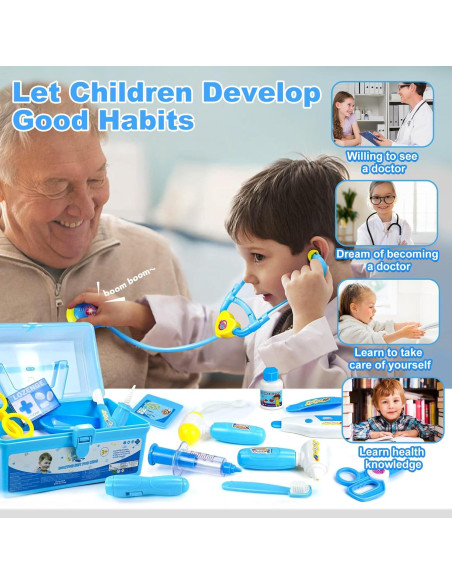 Kit de Doctor Fajiabao para Niños 3-5 Años con Estetoscopio Kit de Doctor Fajiabao para Niños 3-5 Años con Estetoscopio