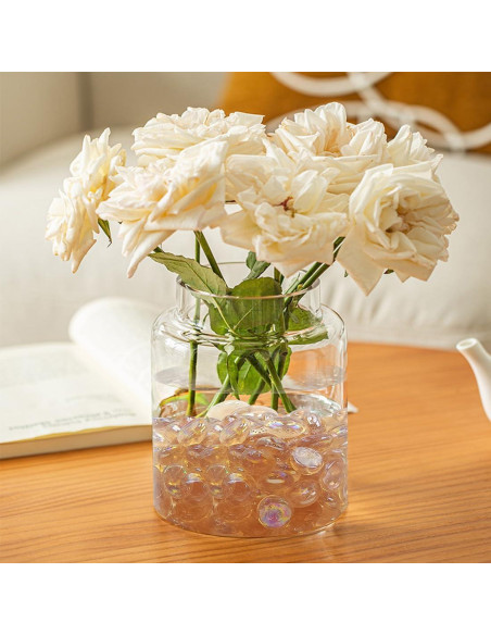 Perlas de vidrio YISZM 1 kg rosas para jarrones y acuarios Perlas de vidrio YISZM 1 kg rosas para jarrones y acuarios