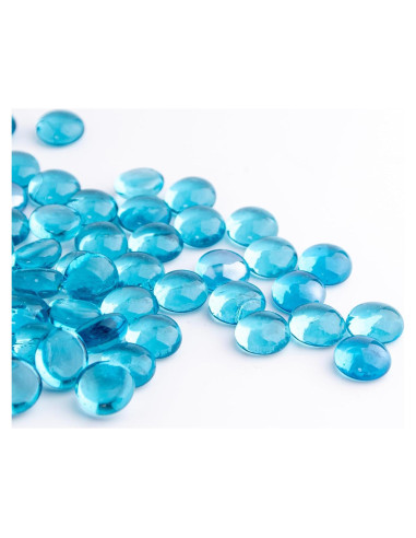 Meschett 50PCS Gemas de Vidrio Azul Marino para Decoración