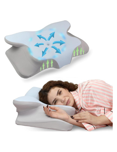 Almohada Cervical Ortopédica AleBay X-Large Espuma Memoria Refrigerante
