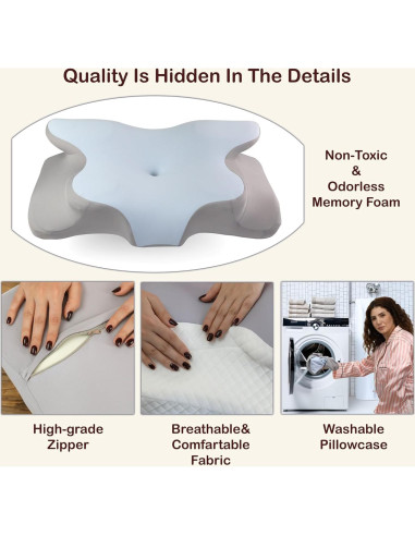 Almohada Cervical Ortopédica AleBay X-Large Espuma Memoria Refrigerante