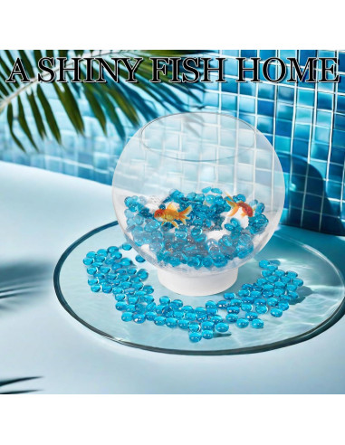 Meschett 50PCS Gemas de Vidrio Azul Marino para Decoración