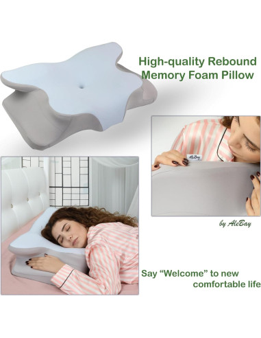 Almohada Cervical Ortopédica AleBay X-Large Espuma Memoria Refrigerante