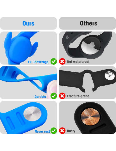 Soporte Pulsera AirTag ZHOC para Niños - Funda Silicona Negra Soporte Pulsera AirTag ZHOC para Niños - Funda Silicona Negra