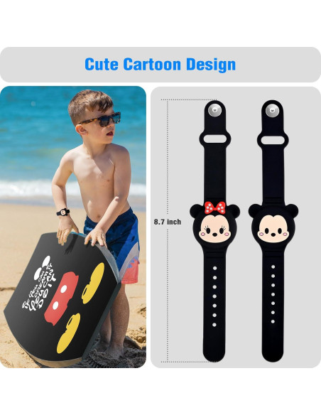 Soporte Pulsera AirTag ZHOC para Niños - Funda Silicona Negra Soporte Pulsera AirTag ZHOC para Niños - Funda Silicona Negra