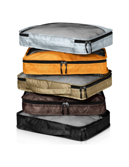 5 Cubos de Empaque Bulyoou para Maleta L Albaricoque 44x33x8cm 5 Cubos de Empaque Bulyoou para Maleta L Albaricoque 44x33x8cm