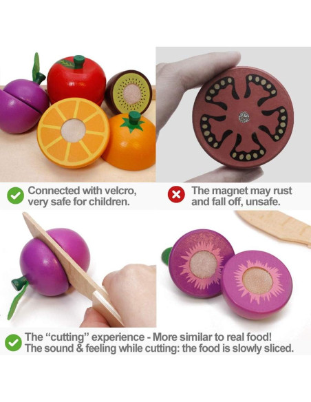 Comida de Juguete de Madera Airlab - Frutas para Cortar Comida de Juguete de Madera Airlab - Frutas para Cortar