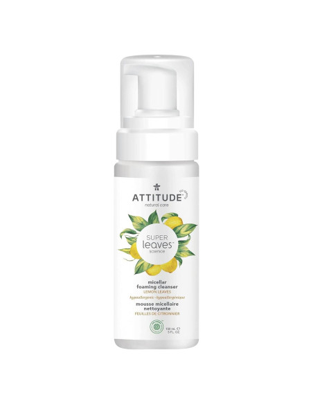 Limpiador Facial Espumoso ATTITUDE 148 ml Vegano Hojas de Limón Limpiador Facial Espumoso ATTITUDE 148 ml Vegano Hojas de Limón