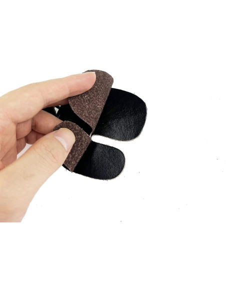 Paquete de 2 Pestañas de Dedo de Arquería Miokun - Cuero Marrón Paquete de 2 Pestañas de Dedo de Arquería Miokun - Cuero Marrón