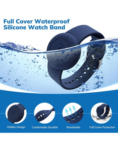Pulsera Impermeable para AirTag BOBOBEV - 2 Unidades Ajustables