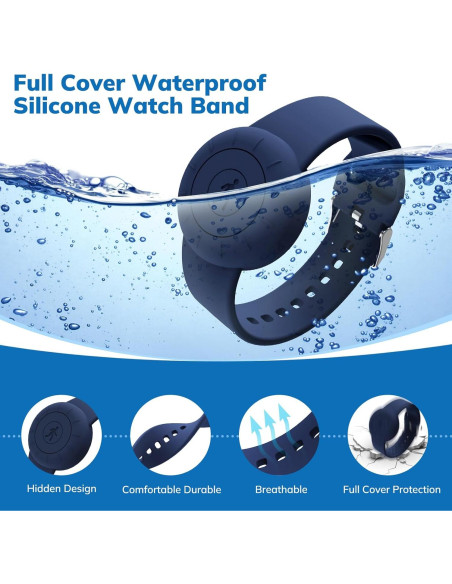 Pulsera Impermeable para AirTag BOBOBEV - 2 Unidades Ajustables Pulsera Impermeable para AirTag BOBOBEV - 2 Unidades Ajustables