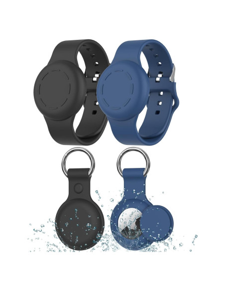 Paquete de 4 Pulseras y Soportes KAMIGUO para AirTag Niños Paquete de 4 Pulseras y Soportes KAMIGUO para AirTag Niños