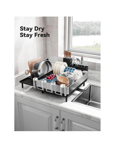 Estante Secador de Platos SUNLY Expandible Acero Inoxidable 304