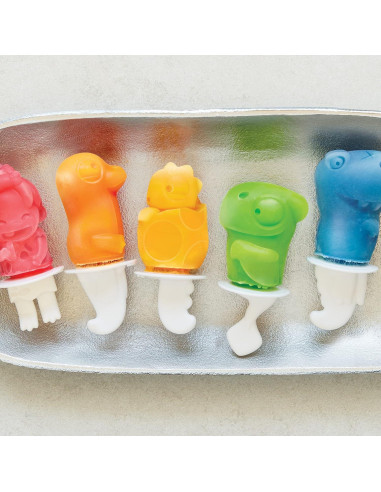 Moldes de Paletas Zoku Dino, 6 Silicona Sin BPA, 1.6 oz