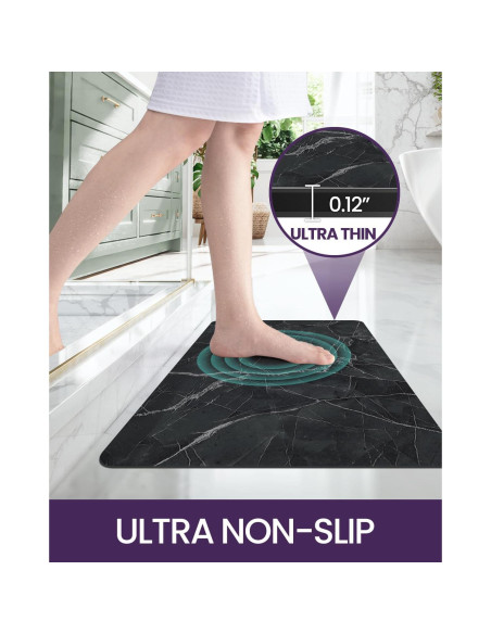 Alfombra de Baño DEXI 40x60 cm Antideslizante Negra Alfombra de Baño DEXI 40x60 cm Antideslizante Negra