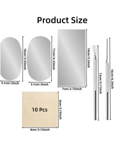 Kit de Herramientas de Cerámica Accfore - 10 Paños, Raspadores y Aguja 2