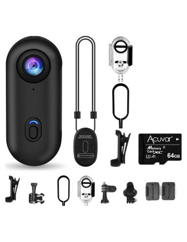 Cámara Corporal Mini Acuvar MFPOCKET 64GB FHD 1080P Negra