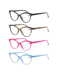 Gafas de Lectura MODFANS Ojo de Gato 4 Pack Mezcla Colores