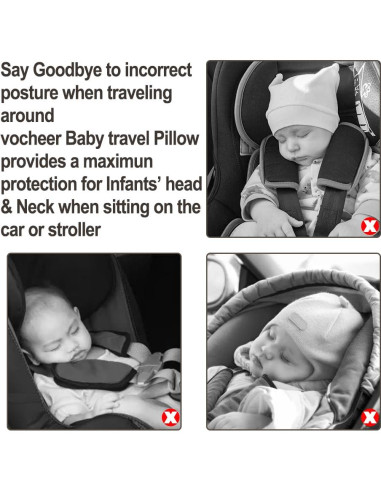 Almohada de Viaje para Bebés Vocheer Elefante Soporte Cabeza