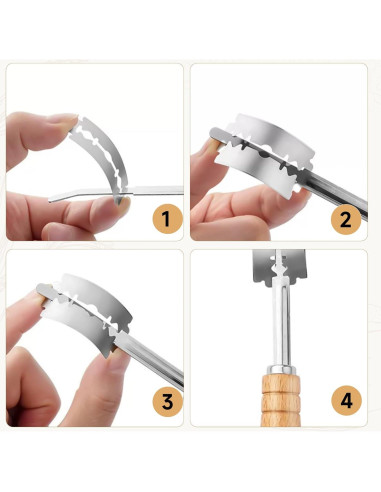 Cortador de Pan Dkoyied Set 2 Piezas Acero Inoxidable