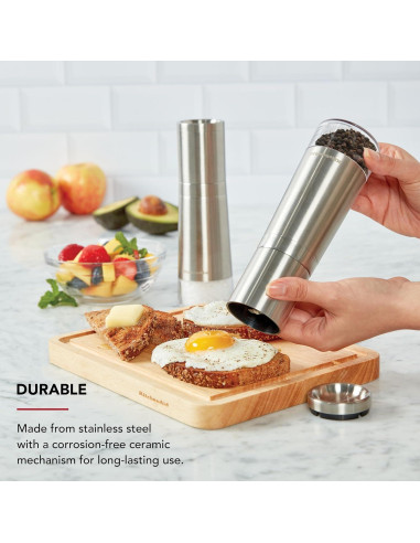 Molino de Pimienta KitchenAid Acero Inoxidable 20 cm Ajustable