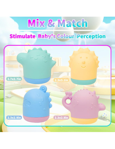 Juguetes de Baño para Bebés Texviko 13 Piezas Silicona