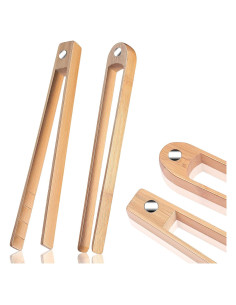 Pinzas de Madera Patelai 22 cm con Imán para Tostadora