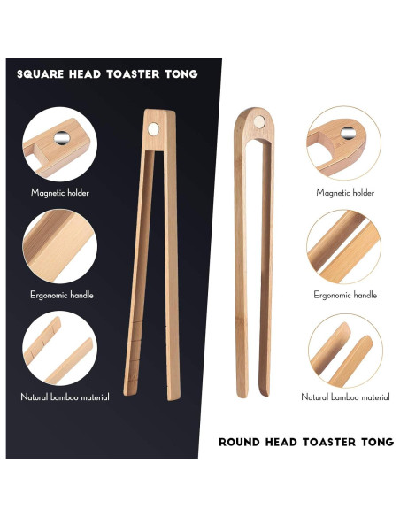 Pinzas de Madera Patelai 22 cm con Imán para Tostadora Pinzas de Madera Patelai 22 cm con Imán para Tostadora