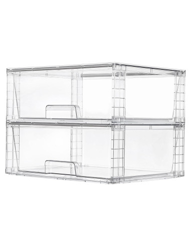 Cajones de Almacenamiento Apilables Vtopmart 2 Piezas 30.5x38.1x14.5 cm