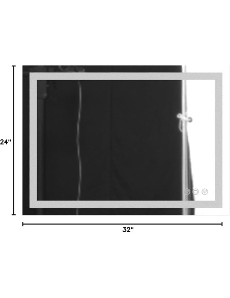 Espejo de Baño LED Gobrete 81x61 cm Antivaho Regulable Espejo de Baño LED Gobrete 81x61 cm Antivaho Regulable