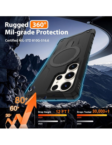 Funda Gritup para Samsung Galaxy S23 Ultra con Magsafe, Negro