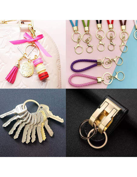 Paquete de 40 Anillos de Llave de Metal Dorado ZoloAJay Paquete de 40 Anillos de Llave de Metal Dorado ZoloAJay