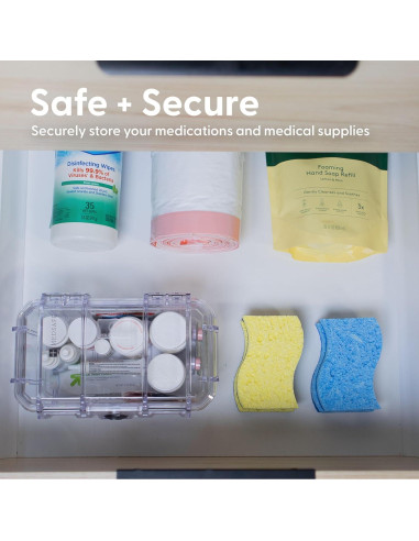 Caja de Almacenamiento de Medicamentos Evergreen MedSafe 23.9x14.7cm