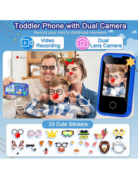 Teléfono Inteligente para Niños Luoba 2.8" Pantalla Táctil Azul Teléfono Inteligente para Niños Luoba 2.8" Pantalla Táctil Azul