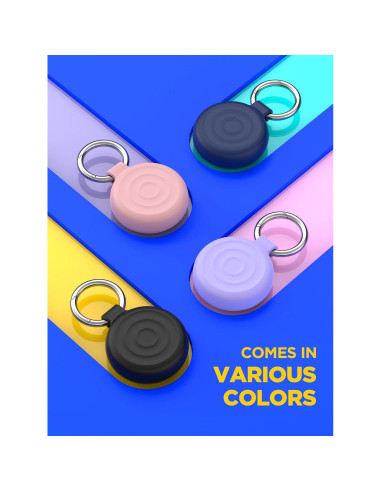 Funda de Silicona para Apple Airtag - Paquete de 2 - Negro
