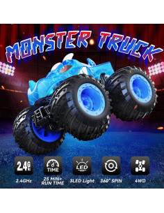 Coche RC Todo Terreno AUUGUU Azul 300g para Niños 3-12 Años 2