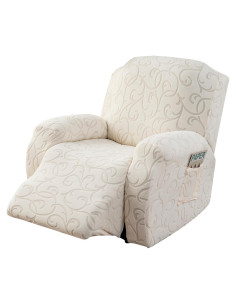 Funda de Sofá Reclinable 4 Piezas YUEANG Beige Lavable