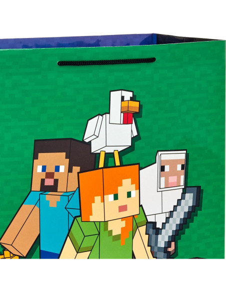 Conjunto de Bolsas de Regalo Hallmark Minecraft - 2 Piezas Conjunto de Bolsas de Regalo Hallmark Minecraft - 2 Piezas