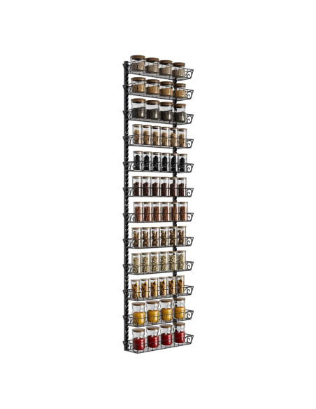 Organizador de Especias Montado en Pared SWOMMOLY 12 Niveles Ajustable Organizador de Especias Montado en Pared SWOMMOLY 12 Niveles Ajustable