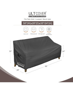 Funda Impermeable para Sofá de Exterior ULTcover 147x71x89cm 2